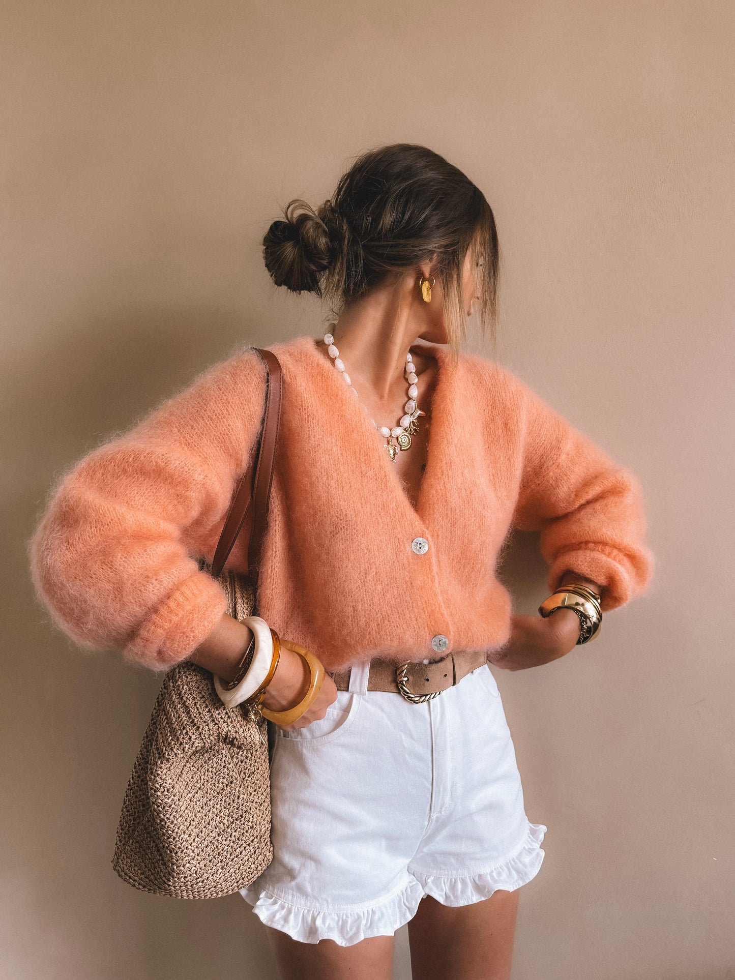 Gilet Melba Orange KID MOHAIR