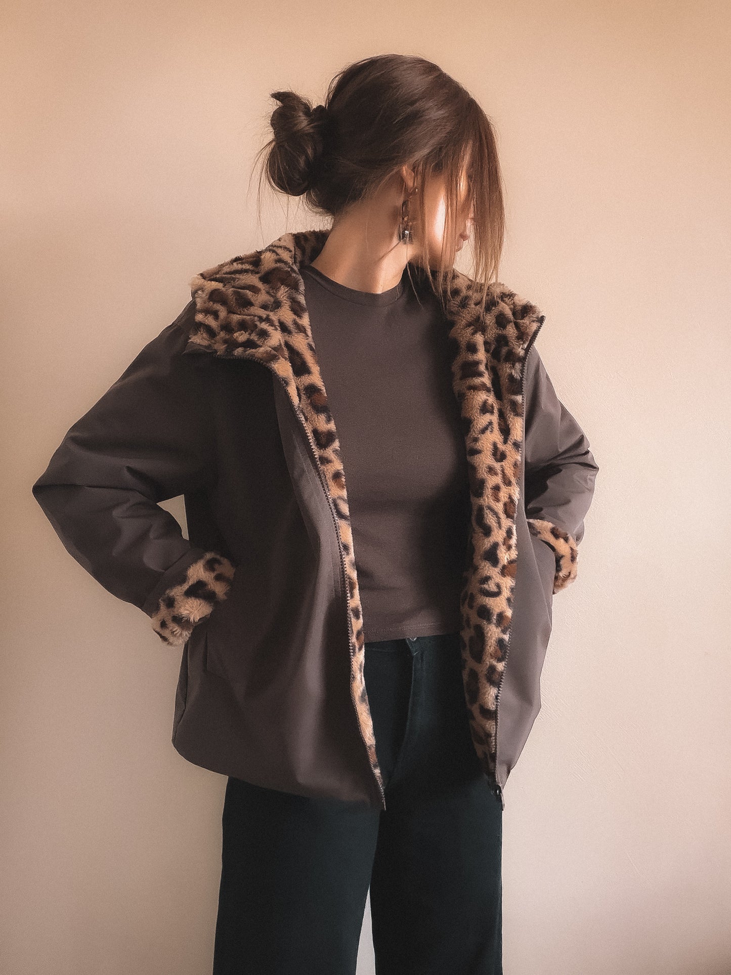 Coupe Vent Réversible Dua Marron