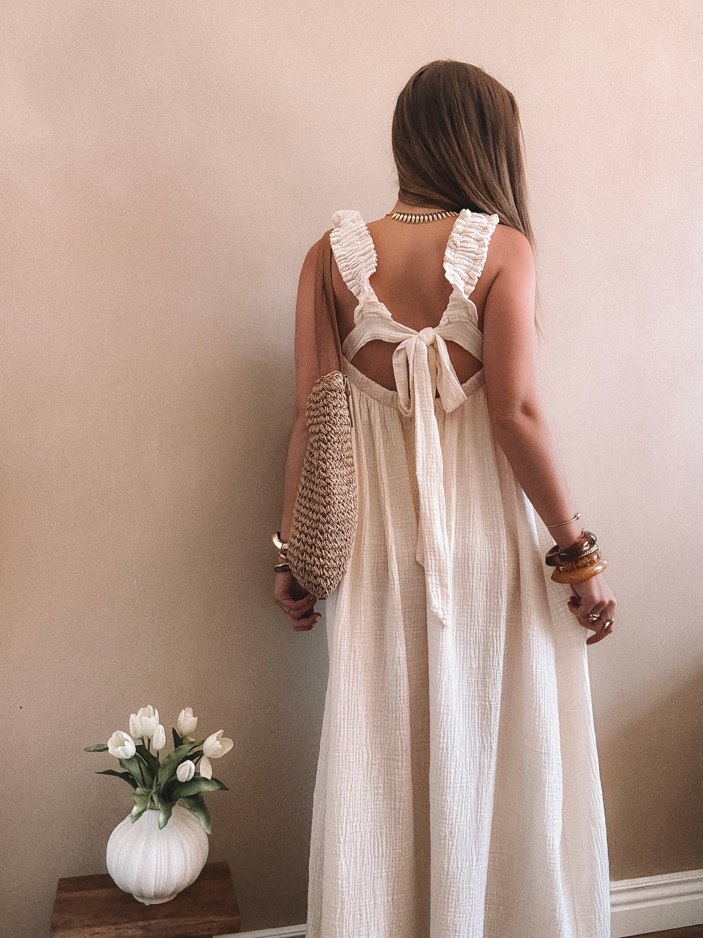 PRÉ COMMANDE - Robe Longue Alba Ecrue