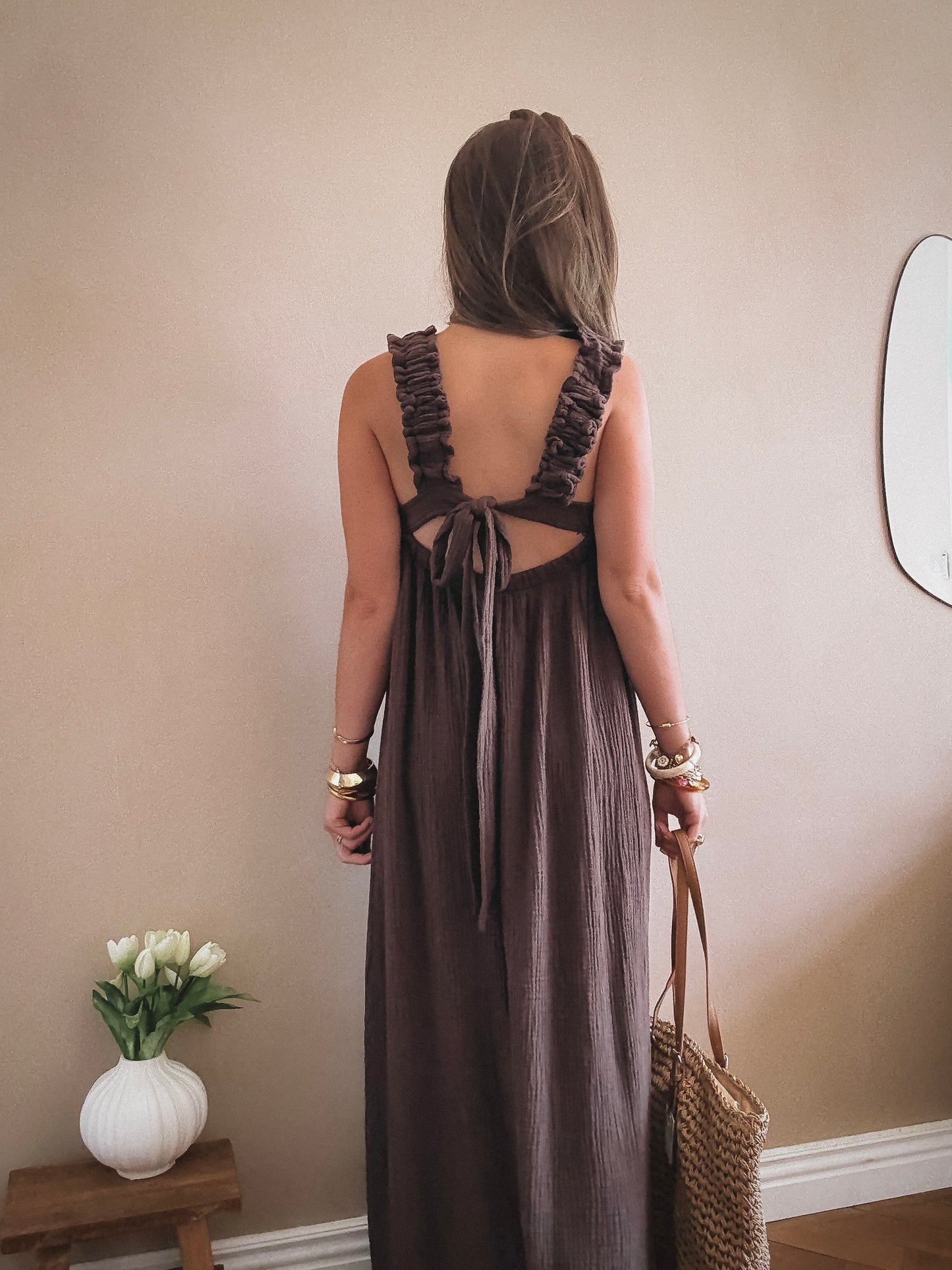 Robe Longue Alba Marron