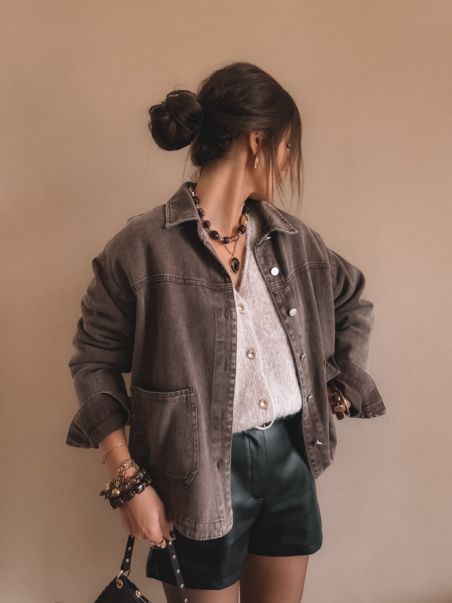 Veste en Jean Alix marron