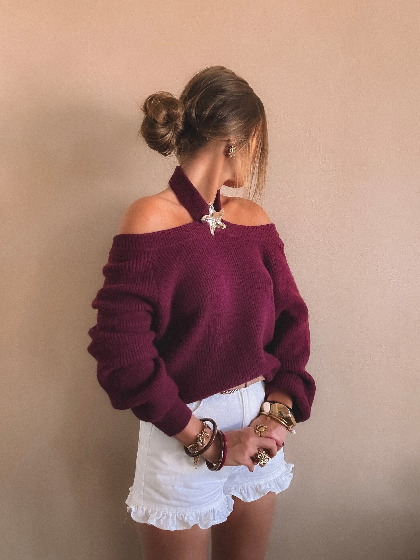 Pull Léna Bordeaux