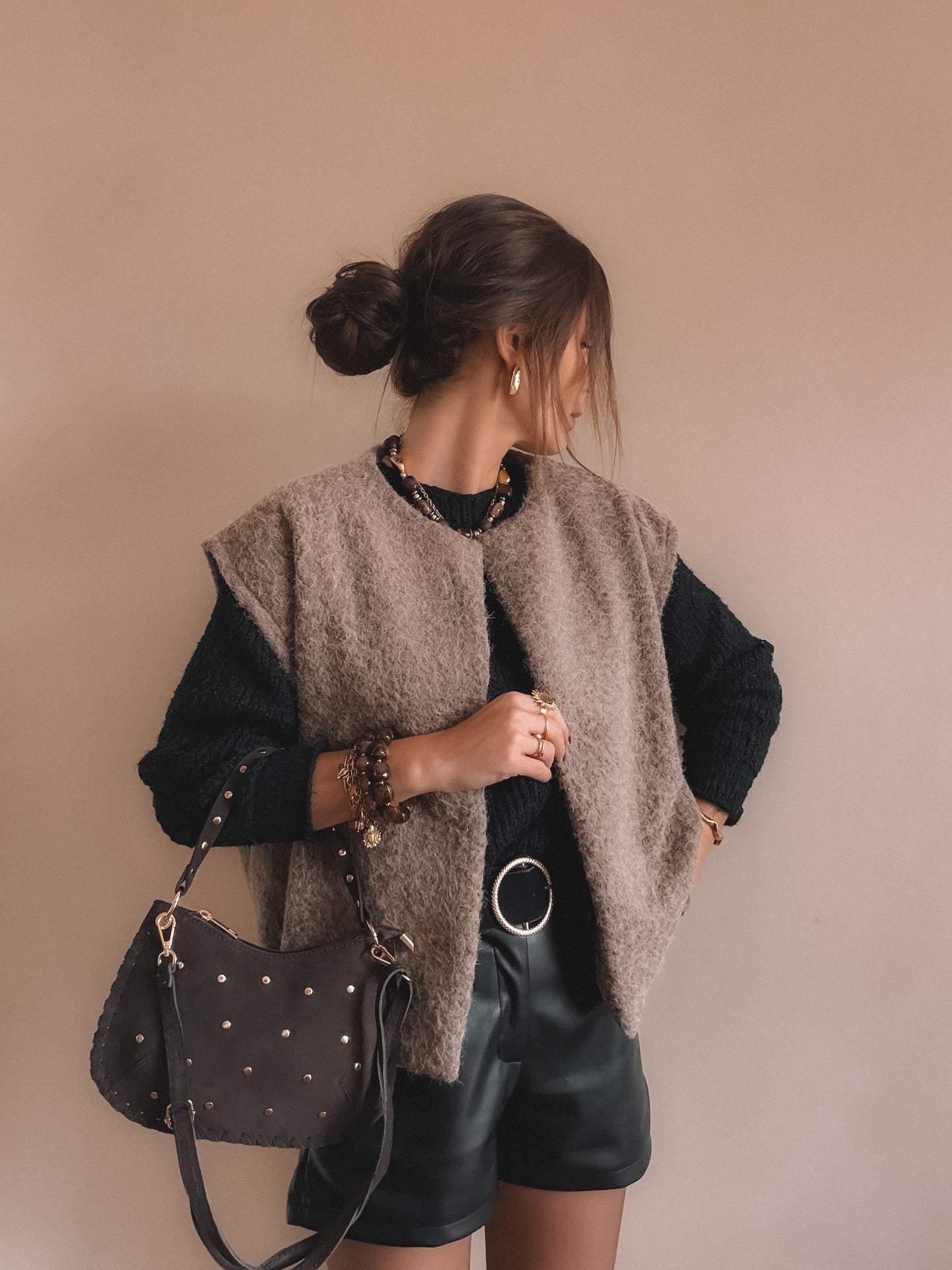 Gilet sans manche Mila Beige foncé