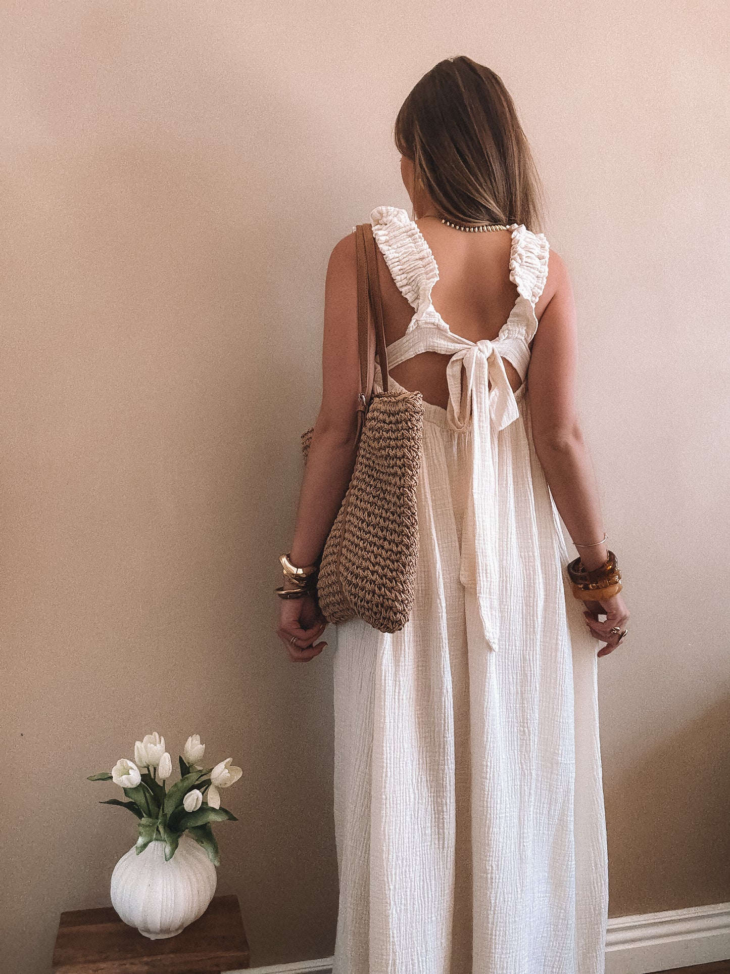 PRÉ COMMANDE - Robe Longue Alba Ecrue