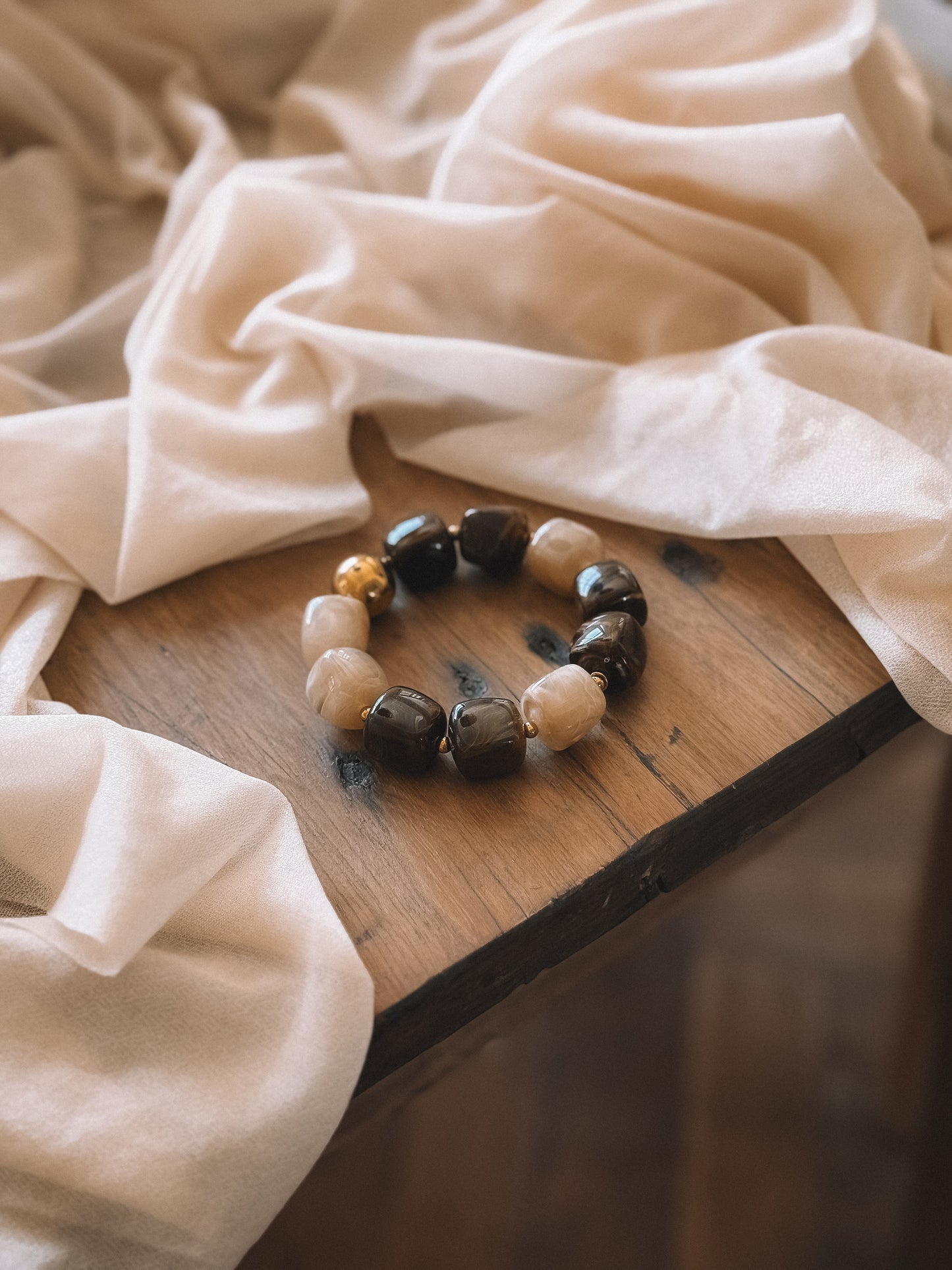 Bracelet Miela Marron et Beige