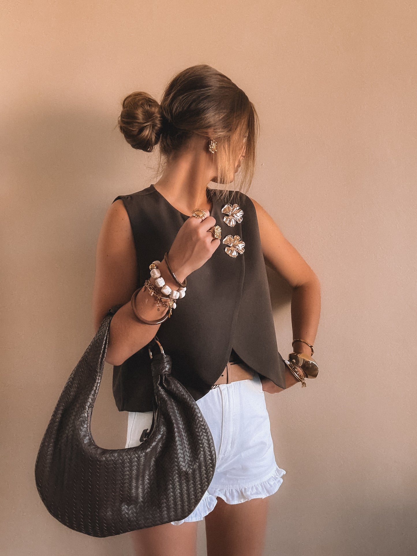 Top Clara Marron
