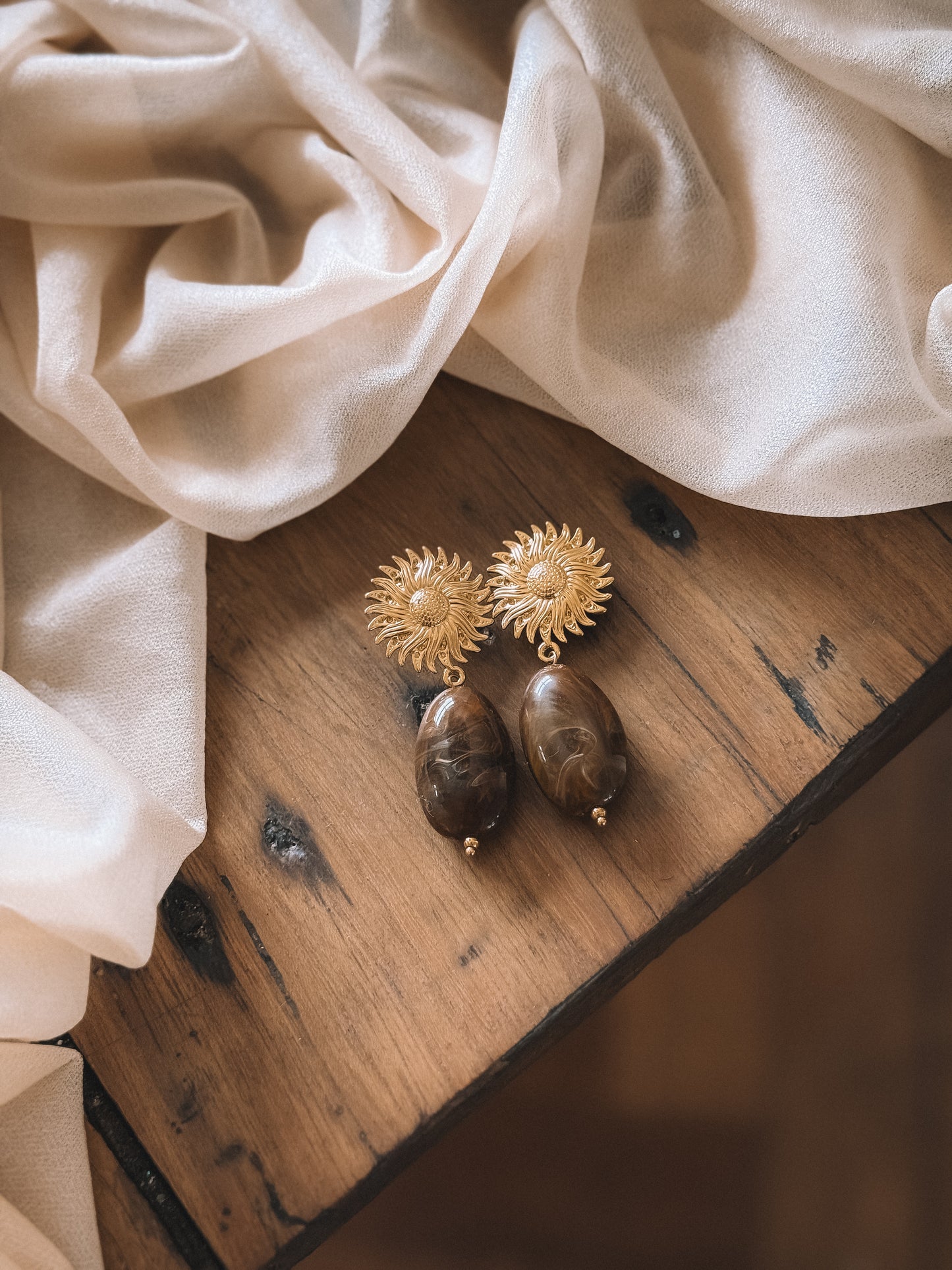 Boucles Solandra Marron