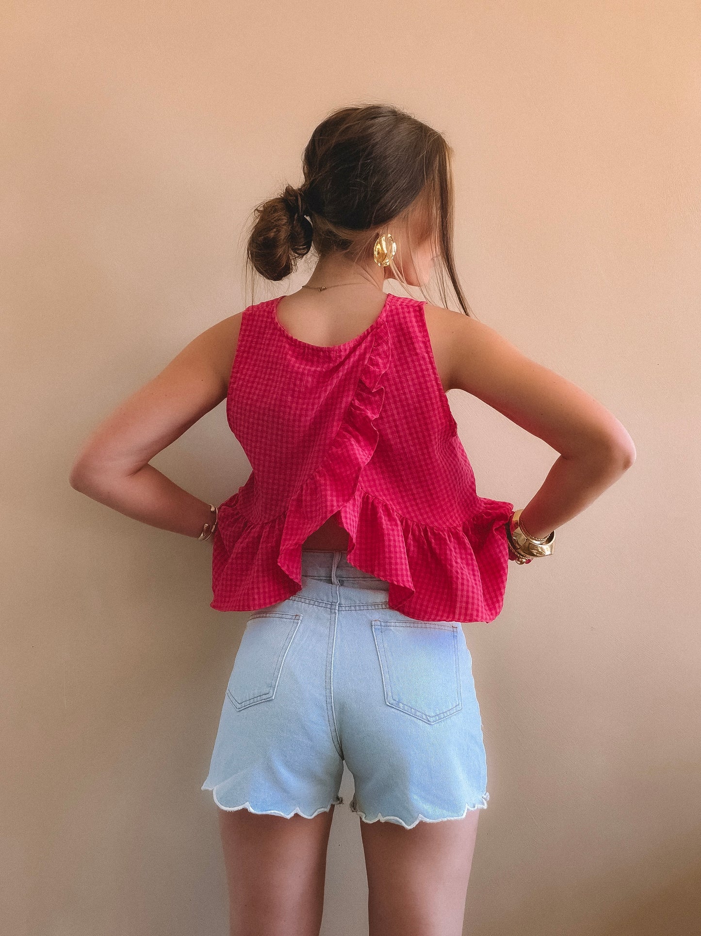 Top Giulia Rose Dos ouvert