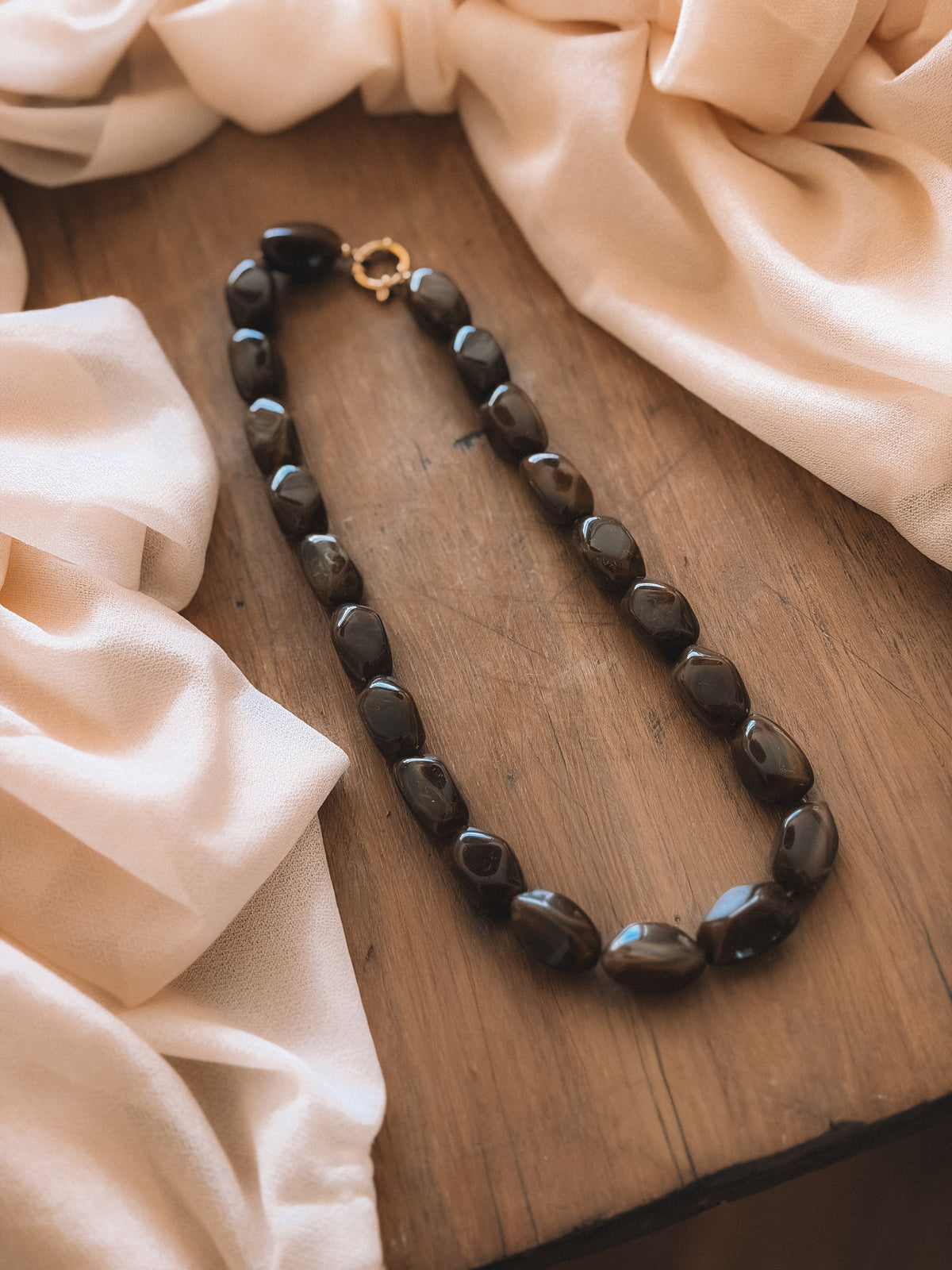 Collier SOLINE marron