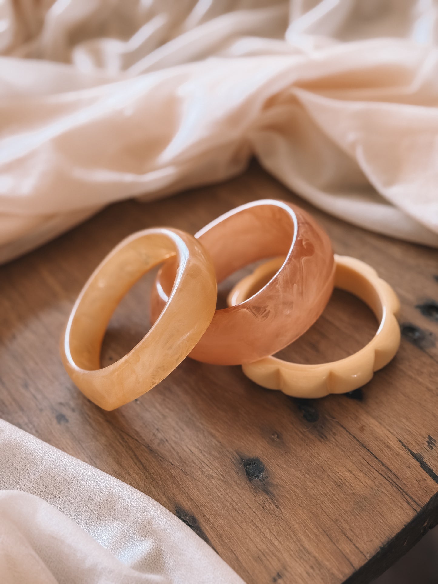 Bracelet Gaîa Orange pastel