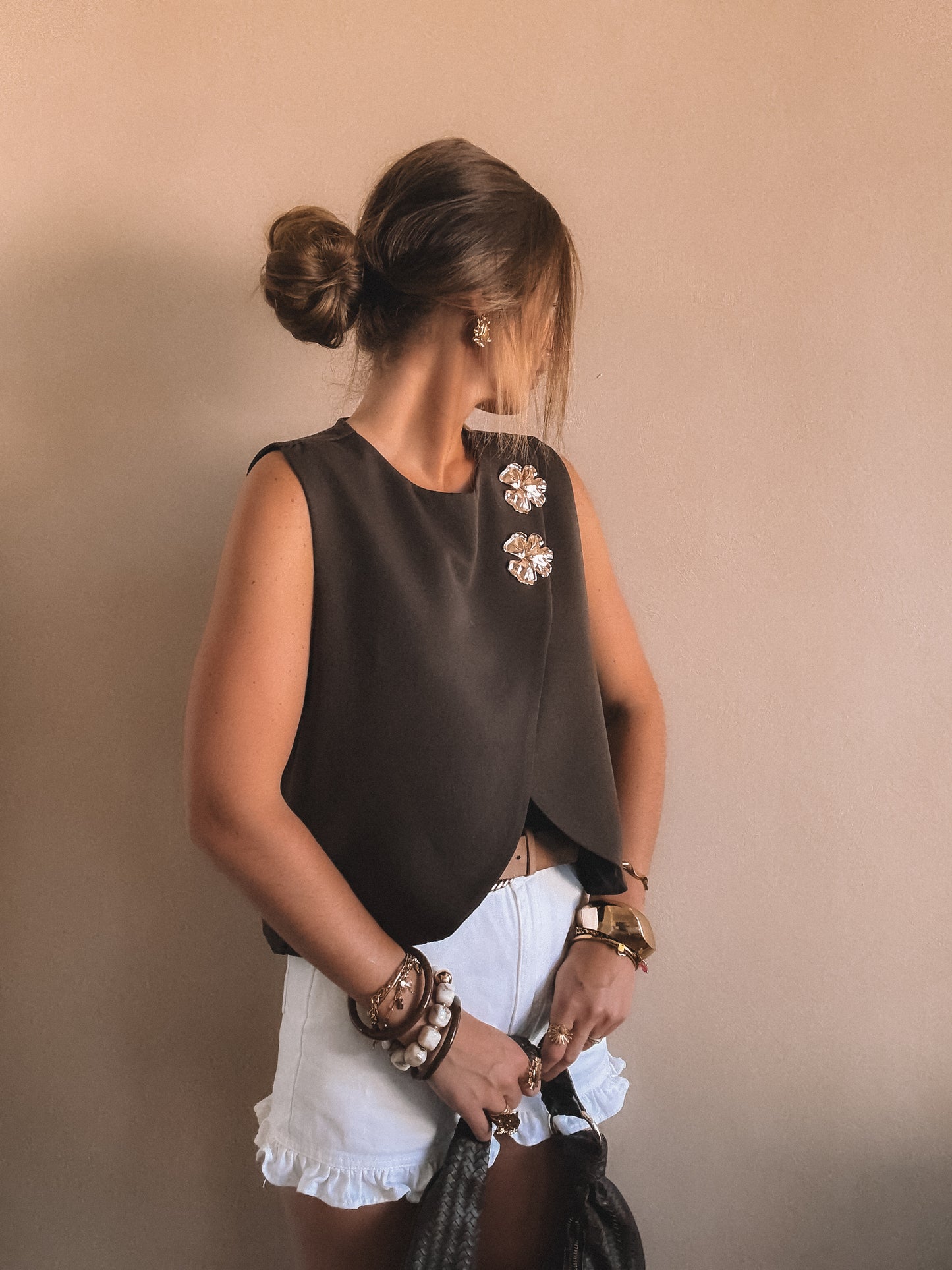 Top Clara Marron