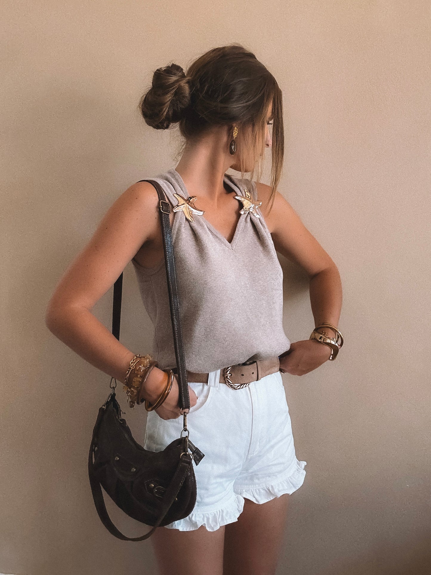 Top Iris Taupe
