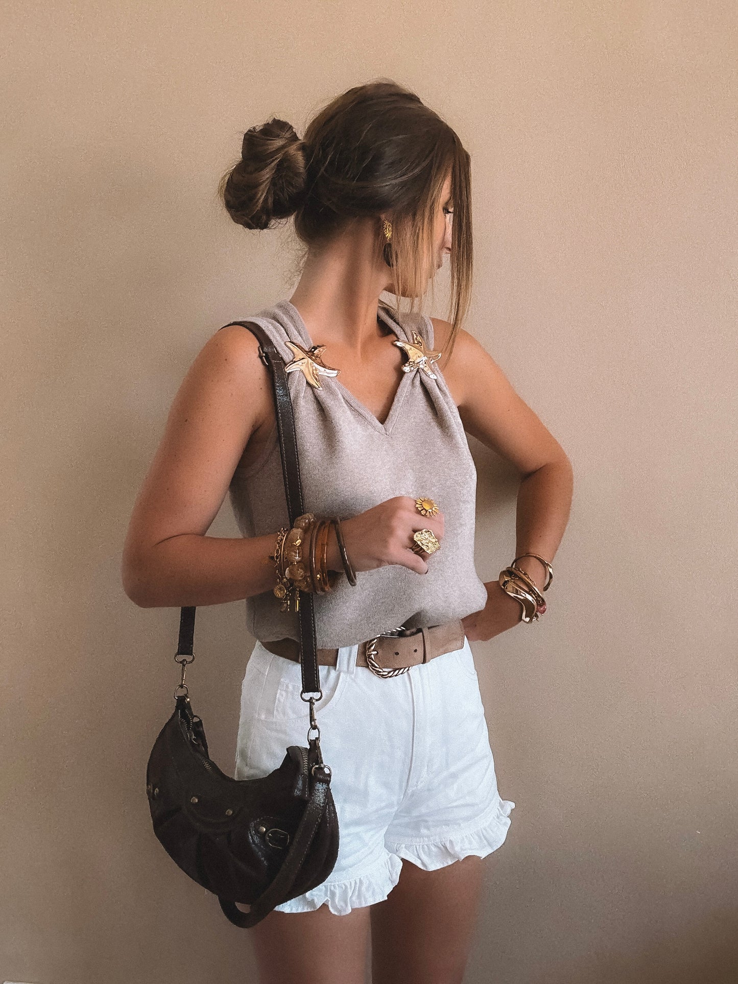Top Iris Taupe