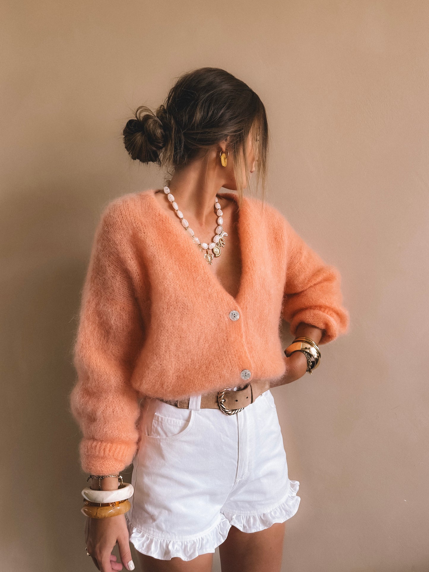 Gilet Melba Orange KID MOHAIR