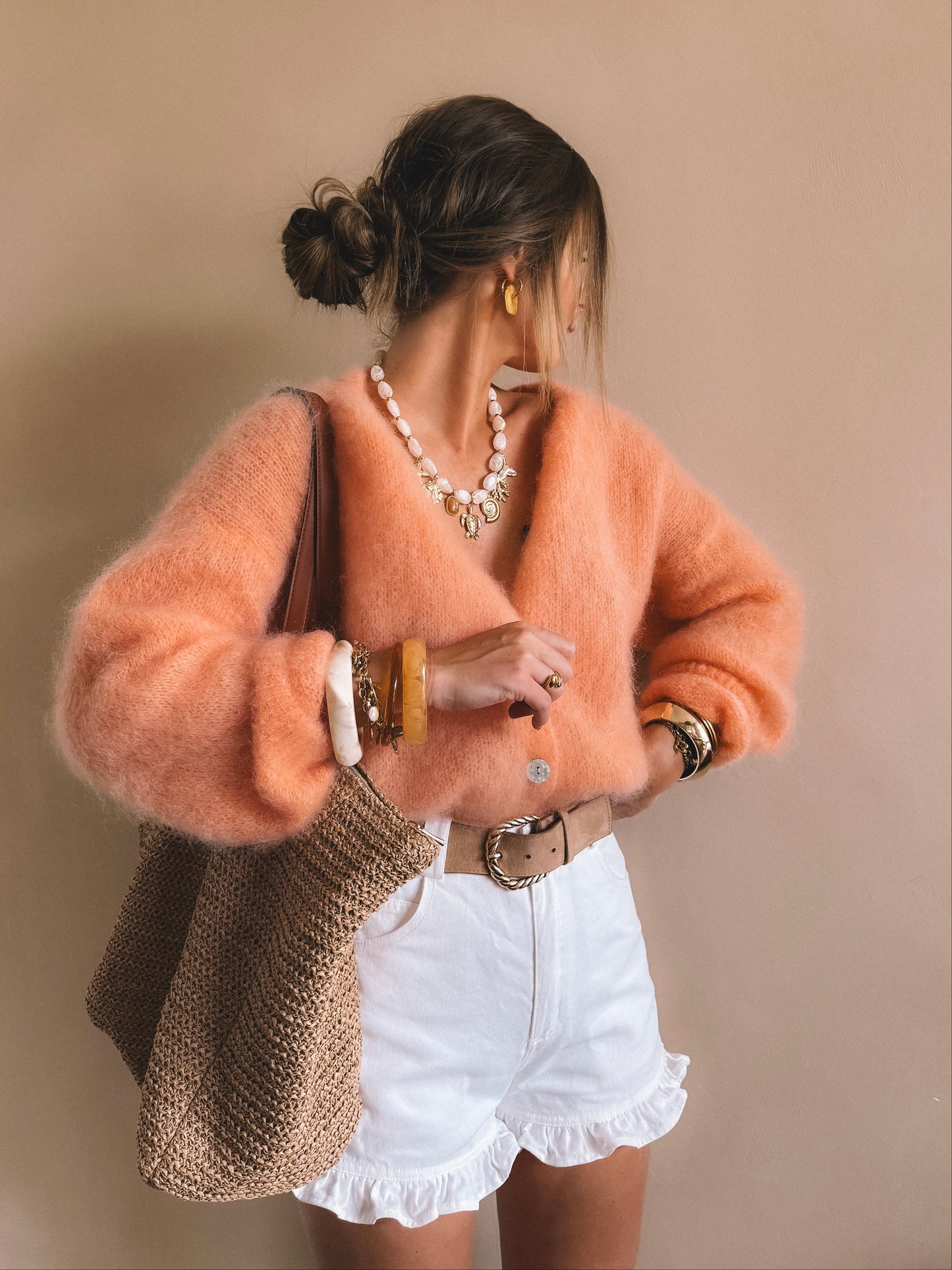 Gilet Melba Orange KID MOHAIR