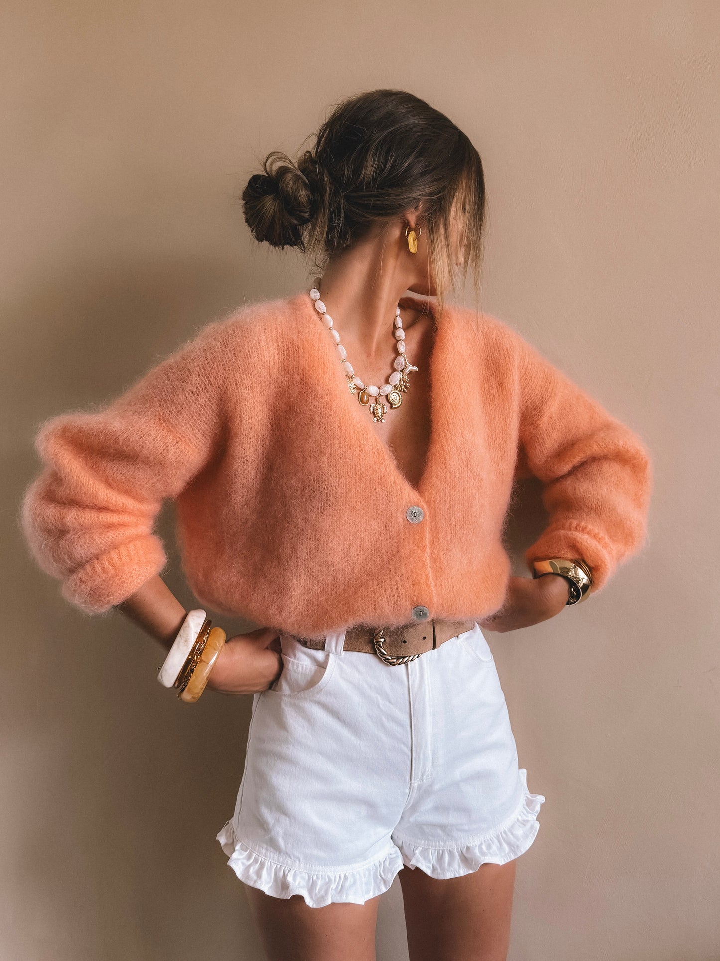 Gilet Melba Orange KID MOHAIR