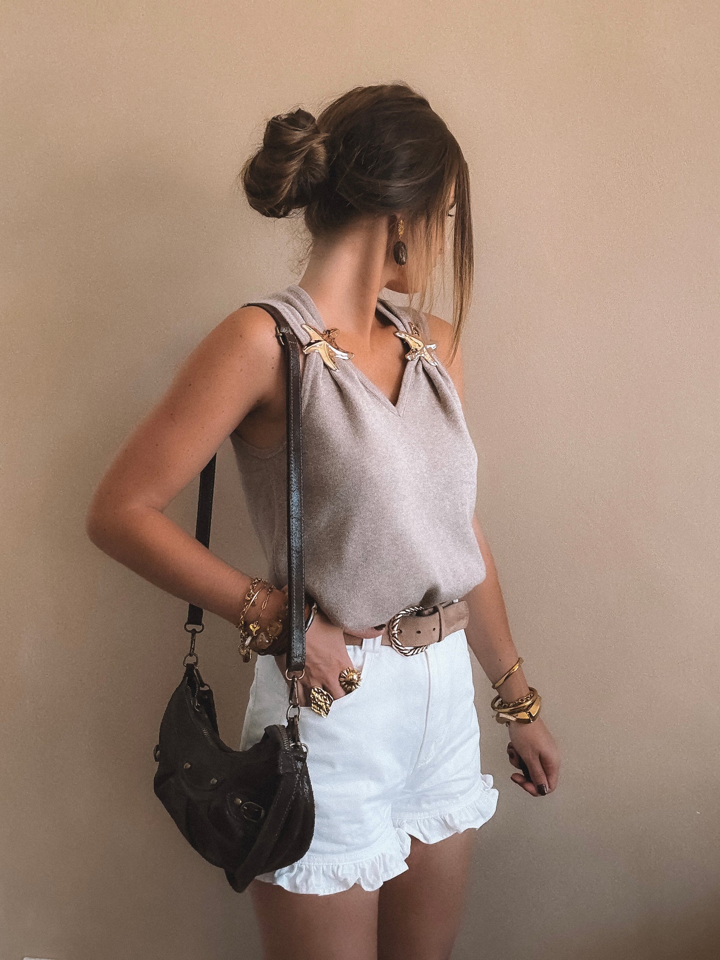 Top Iris Taupe