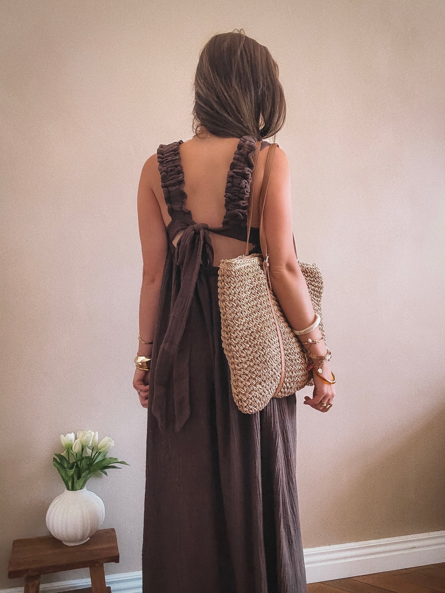 Robe Longue Alba Marron