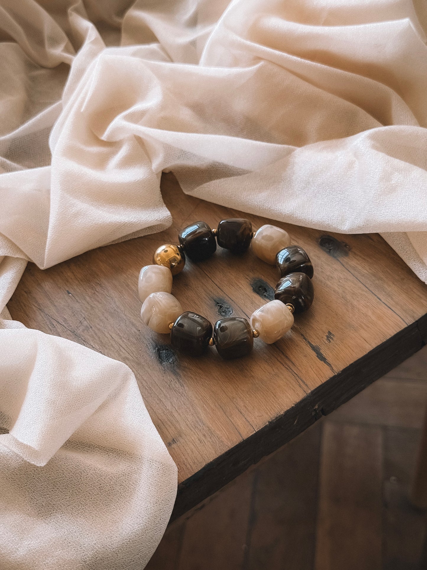 Bracelet Miela Marron et Beige