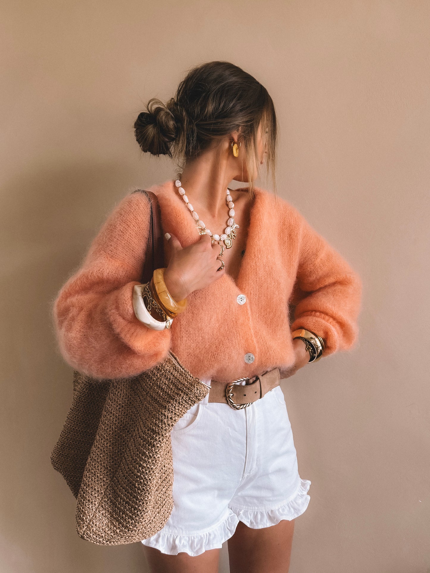 Gilet Melba Orange KID MOHAIR