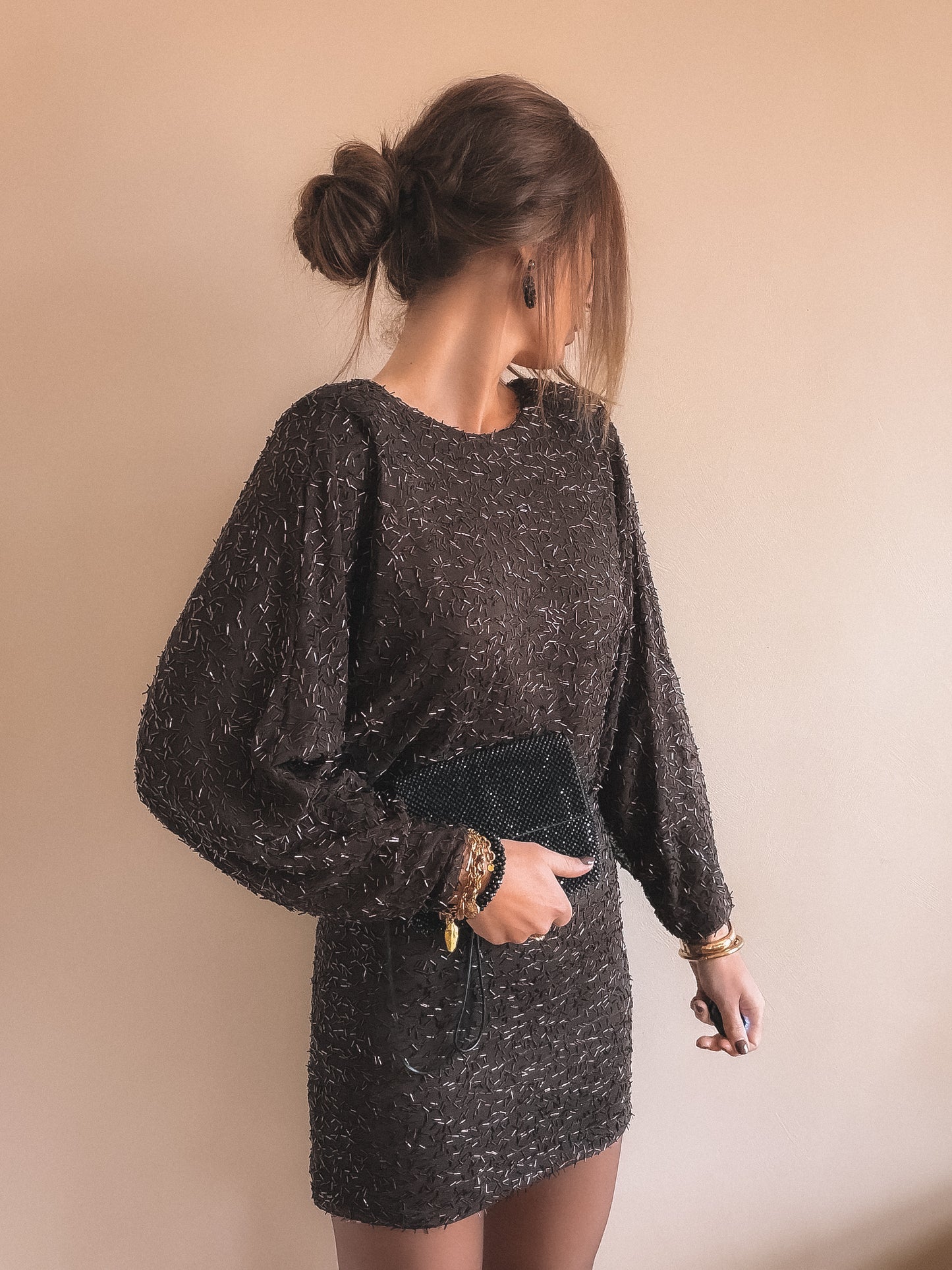 Robe Ysia Dos Nu Marron