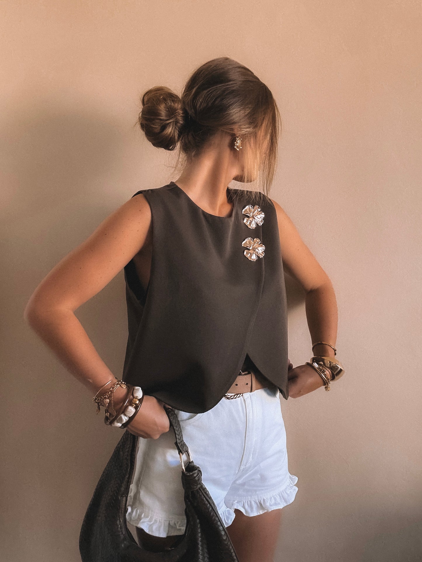 Top Clara Marron
