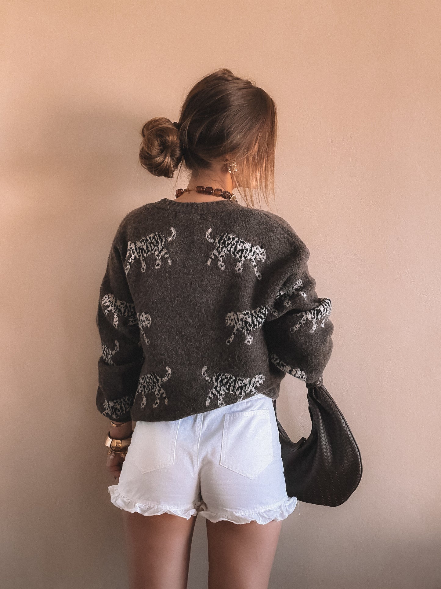 Gilet Nora Marron leopard