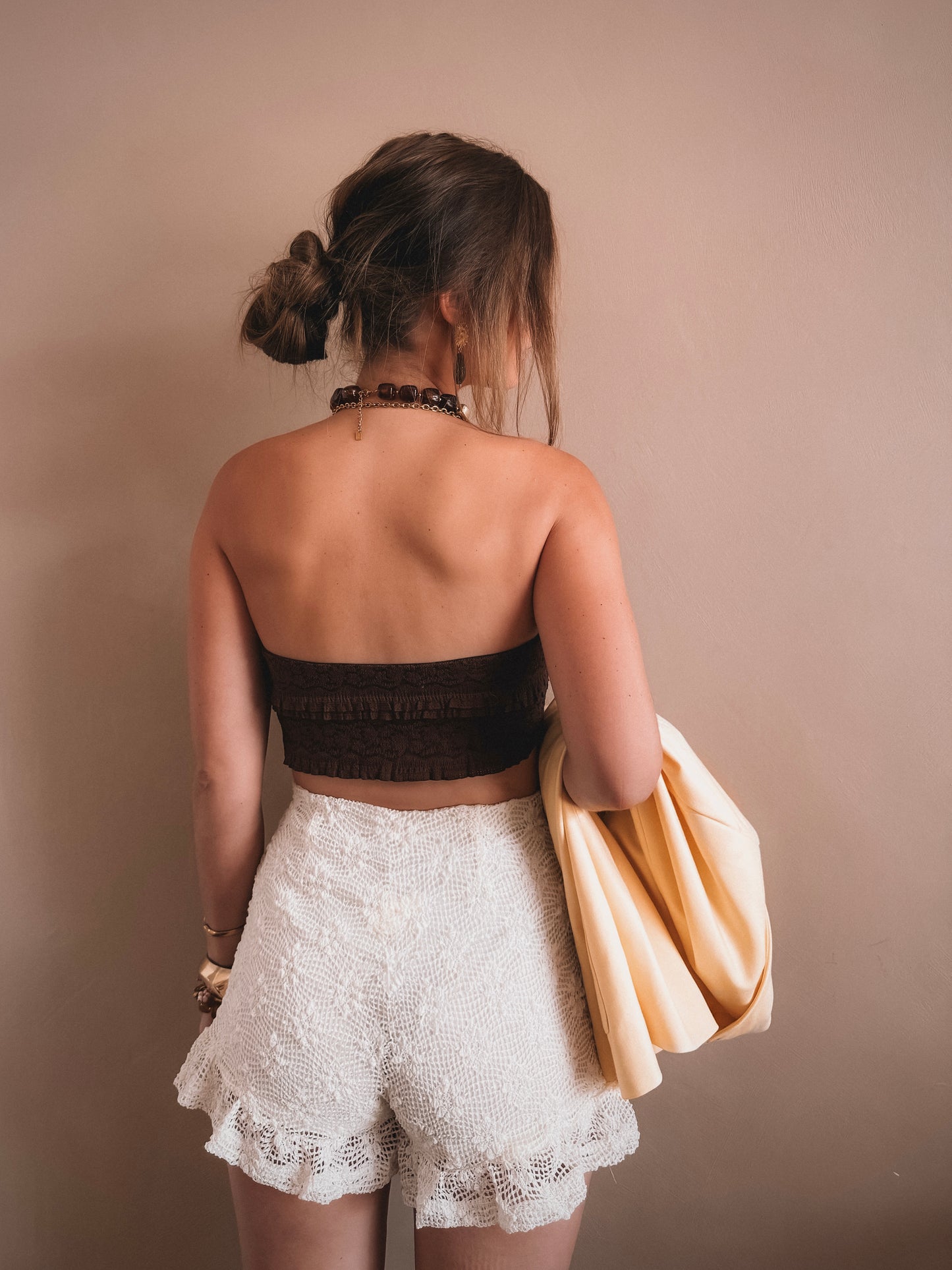 Short Léna Crochet Ecru