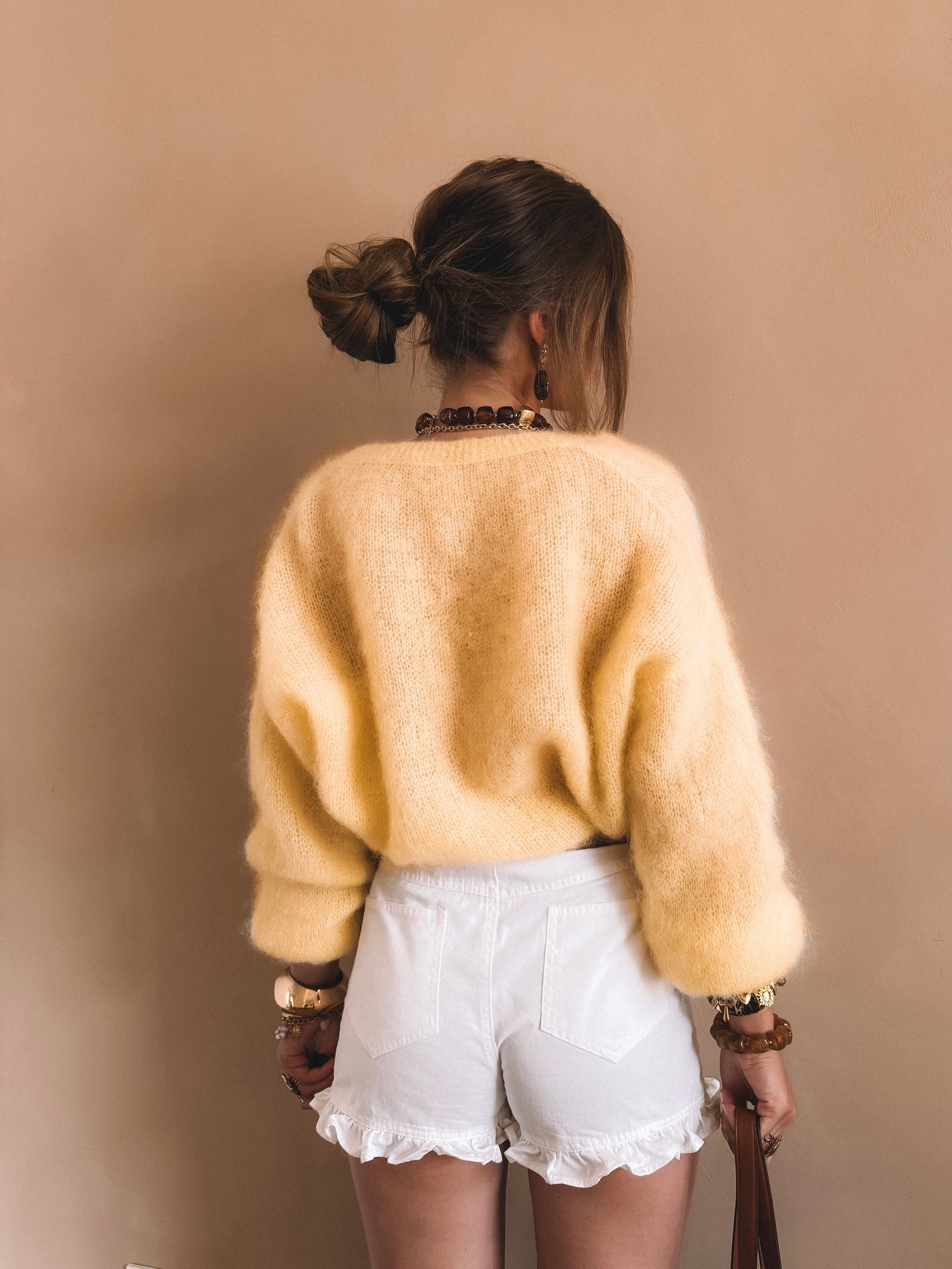 Gilet Melba Jaune KID MOHAIR