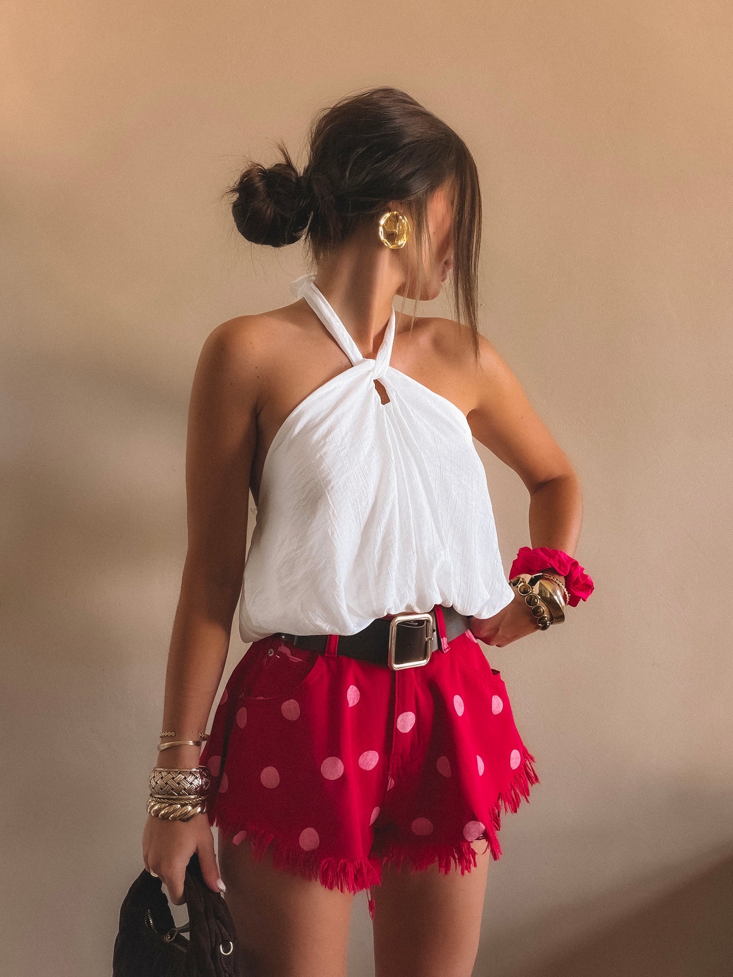 Short Capucine Rouge