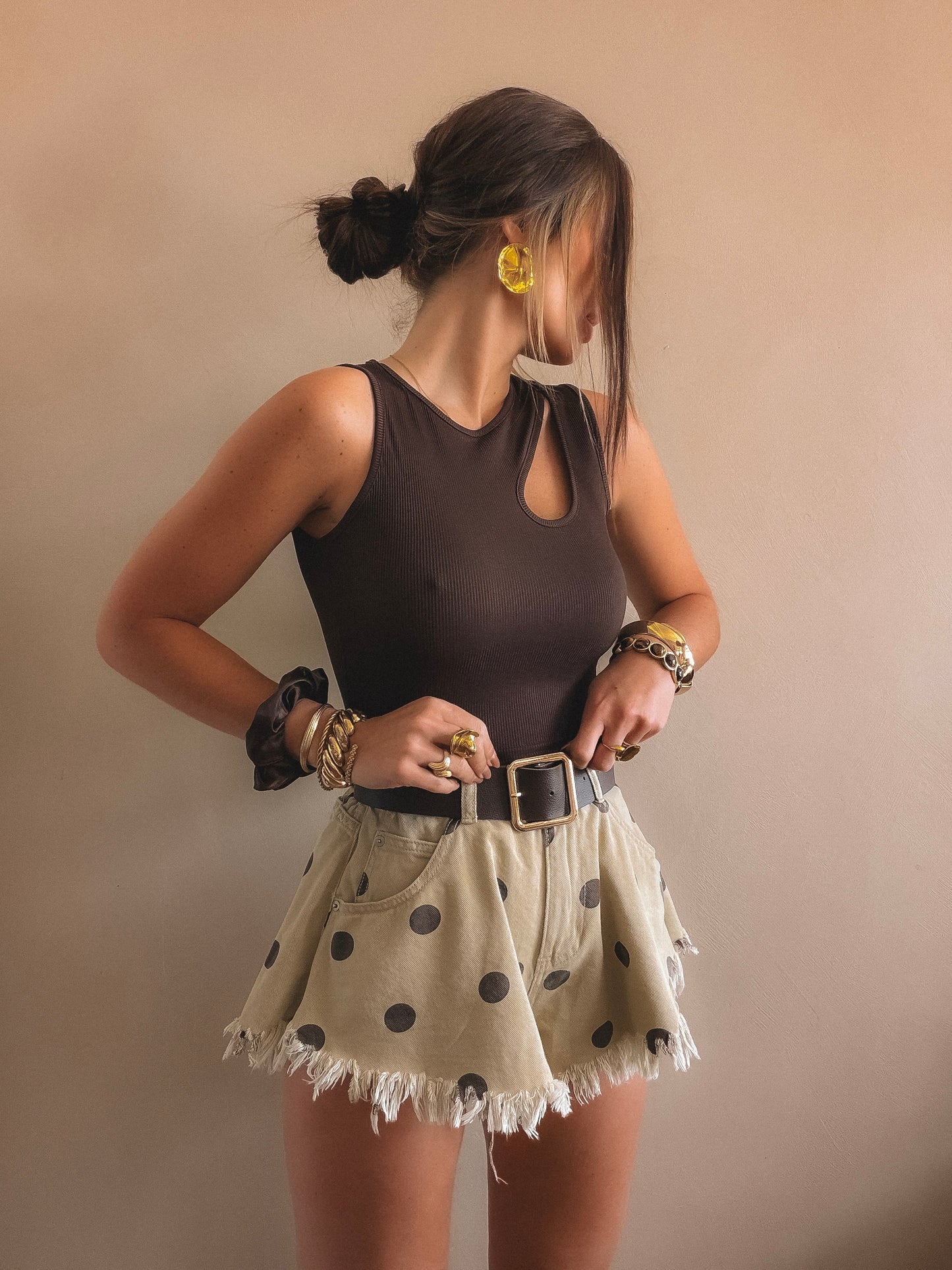 Short Capucine Taupe