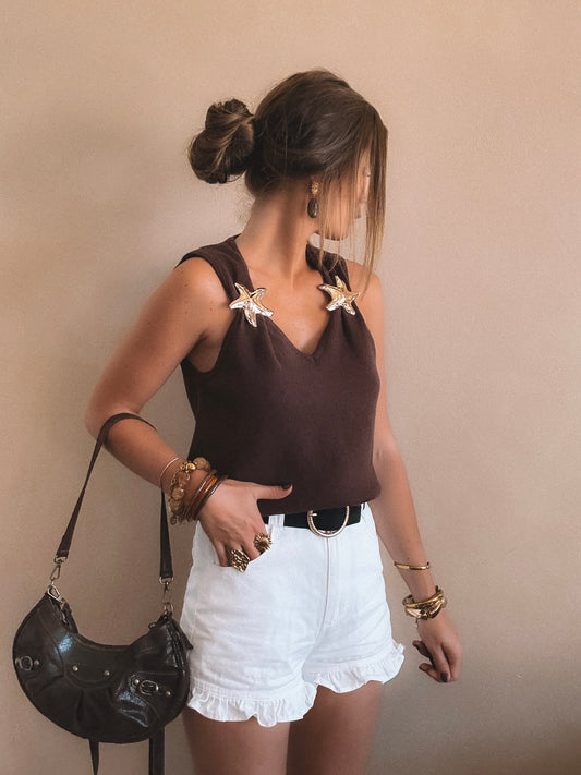 Top Iris Marron
