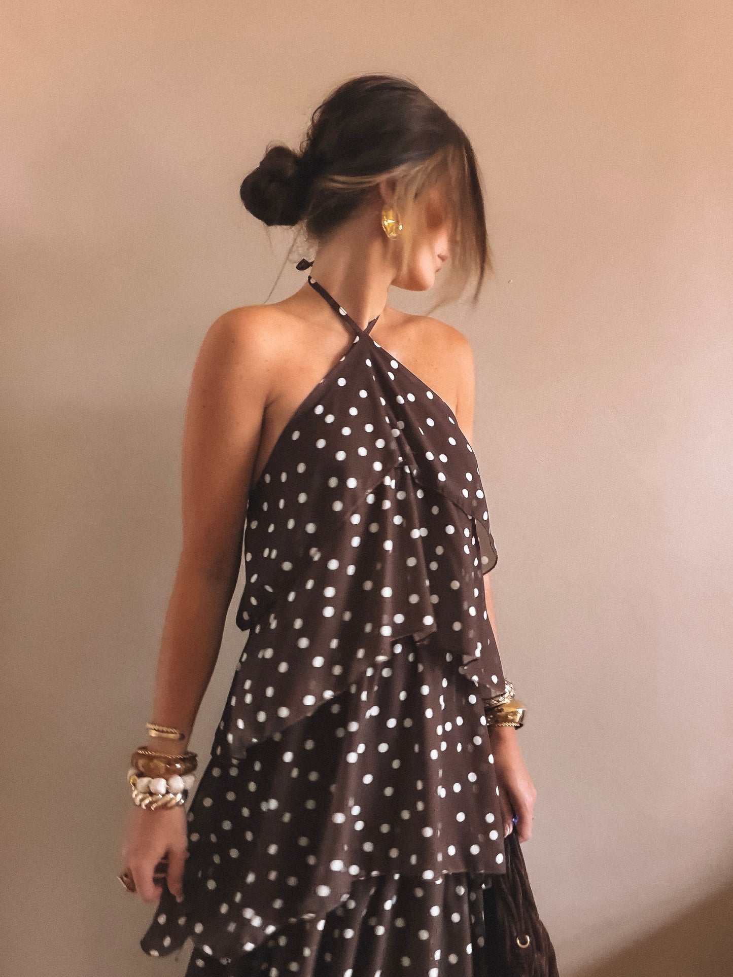 Robe Longue à pois Romy