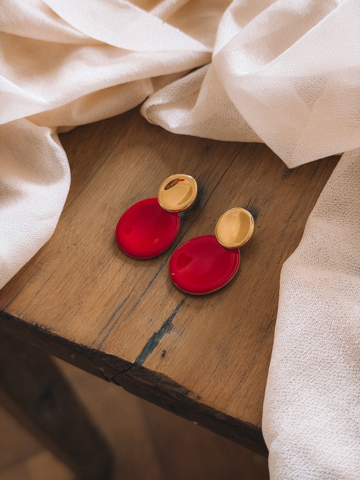 Boucles Ruby Rouge