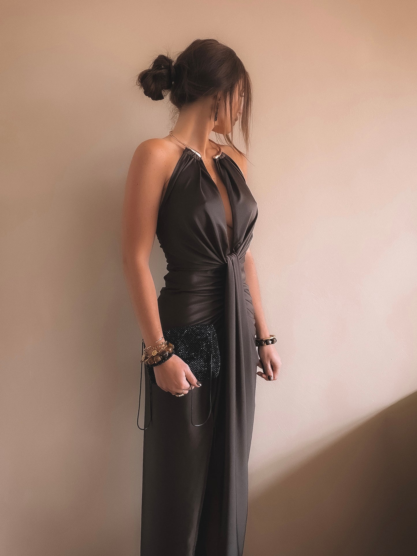 Robe Dos Nu Luna Marron