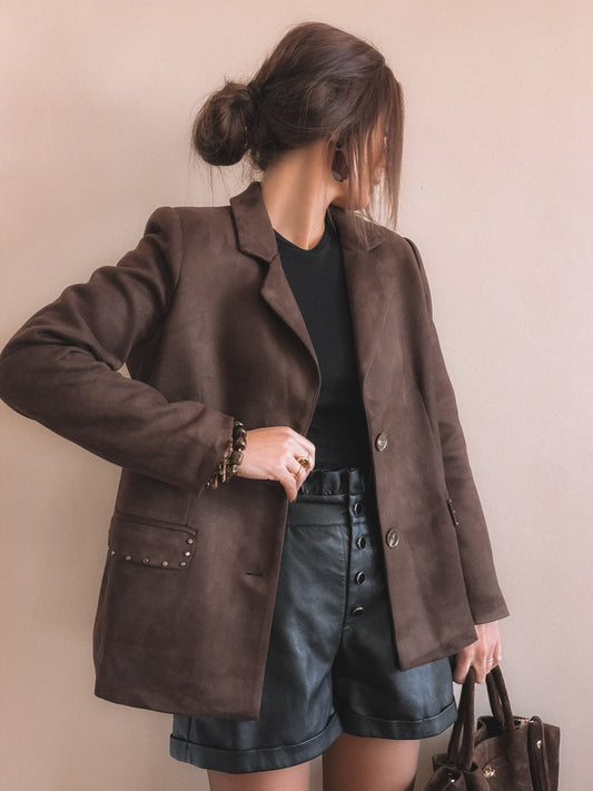 Blazer Néa Marron Suédine