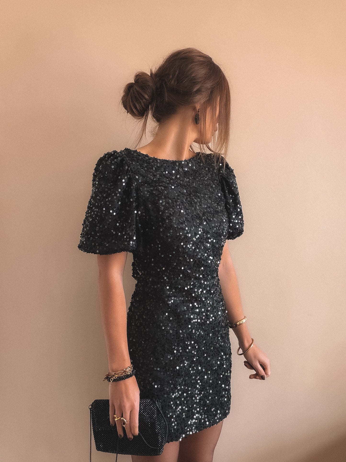 Robe Talia Dos Nu Noir