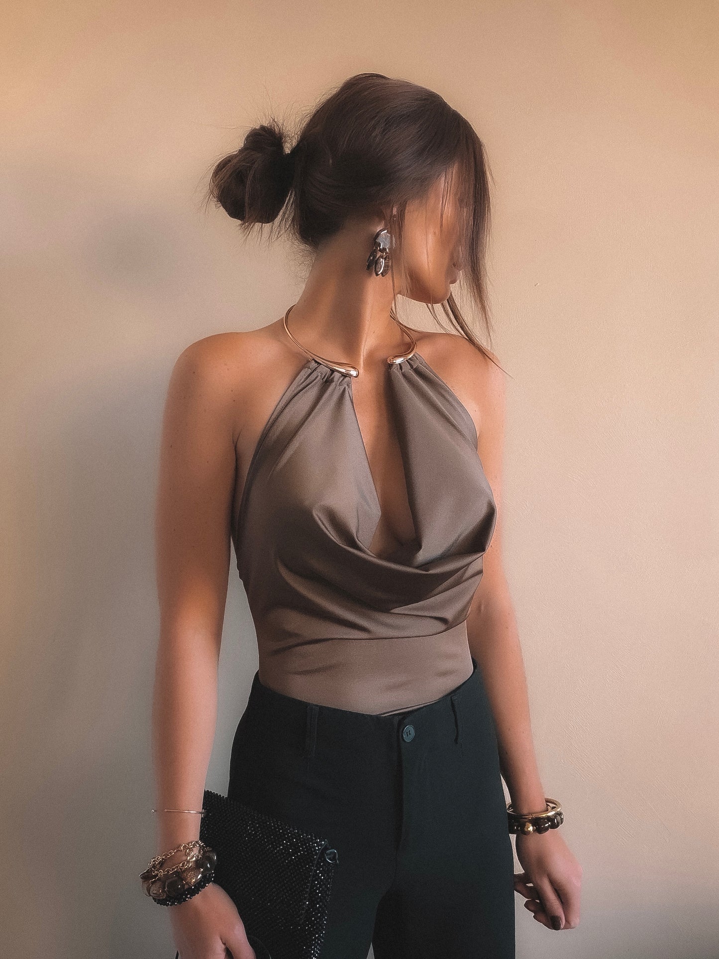 Top Dos Nu Elora Marron