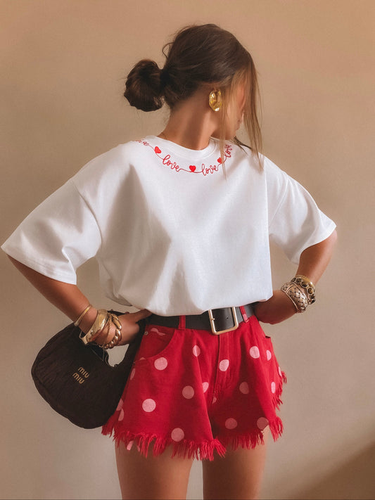 T-Shirt Love Blanc
