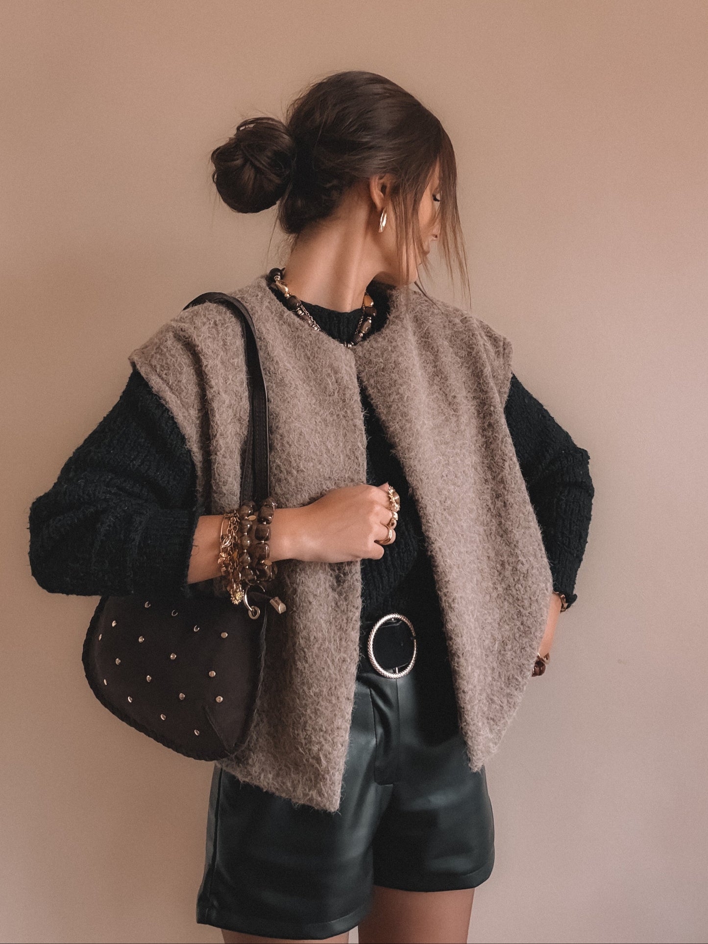 Gilet sans manche Mila Beige foncé