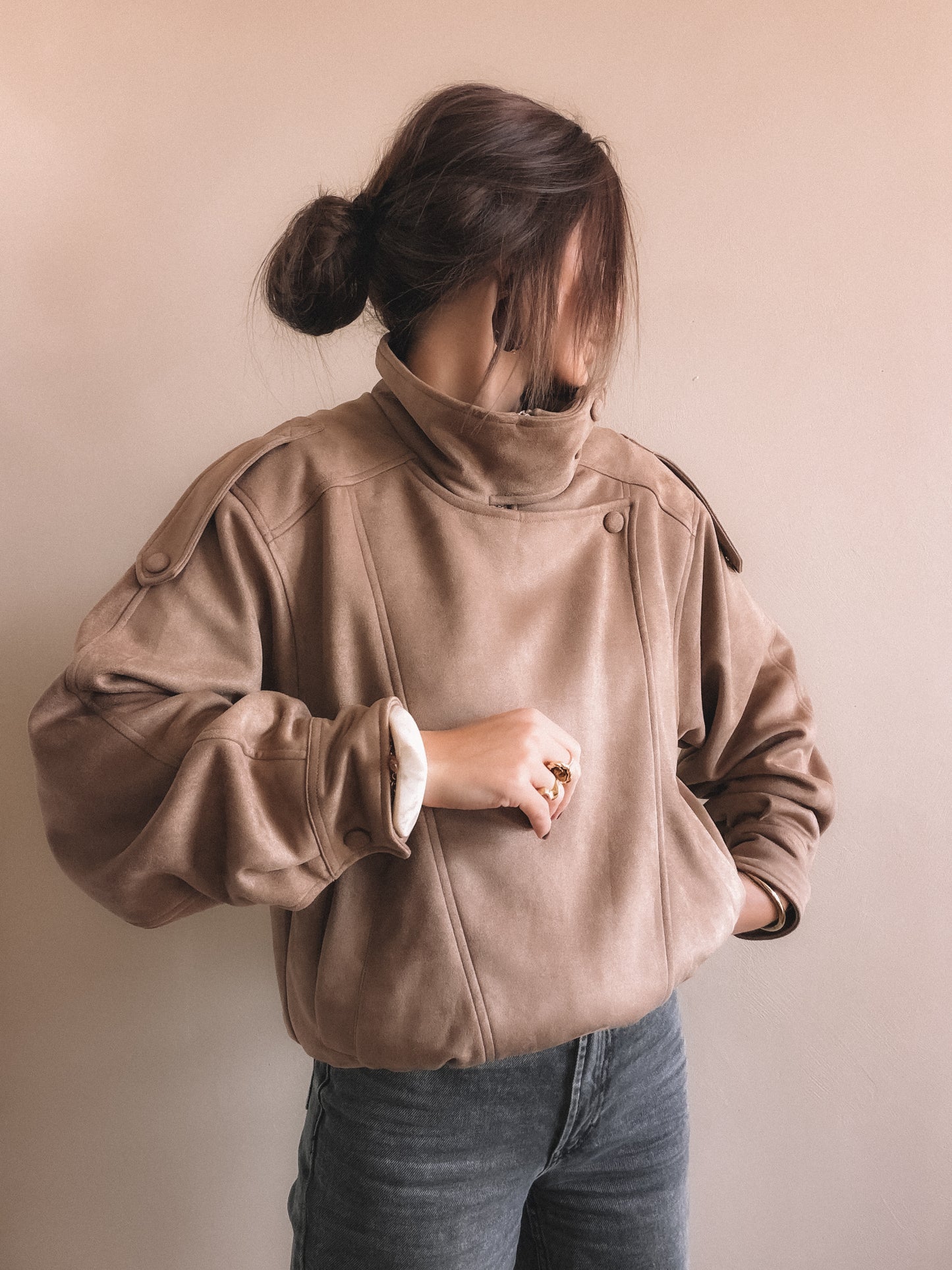 Veste Aren Suédine Beige