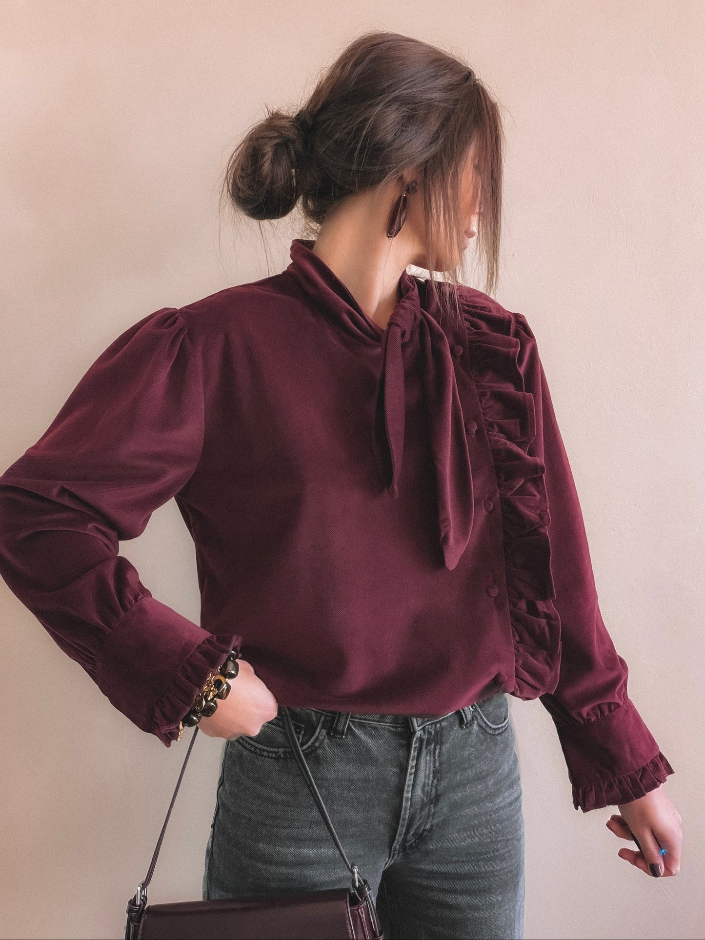 Chemise Soly Bordeaux