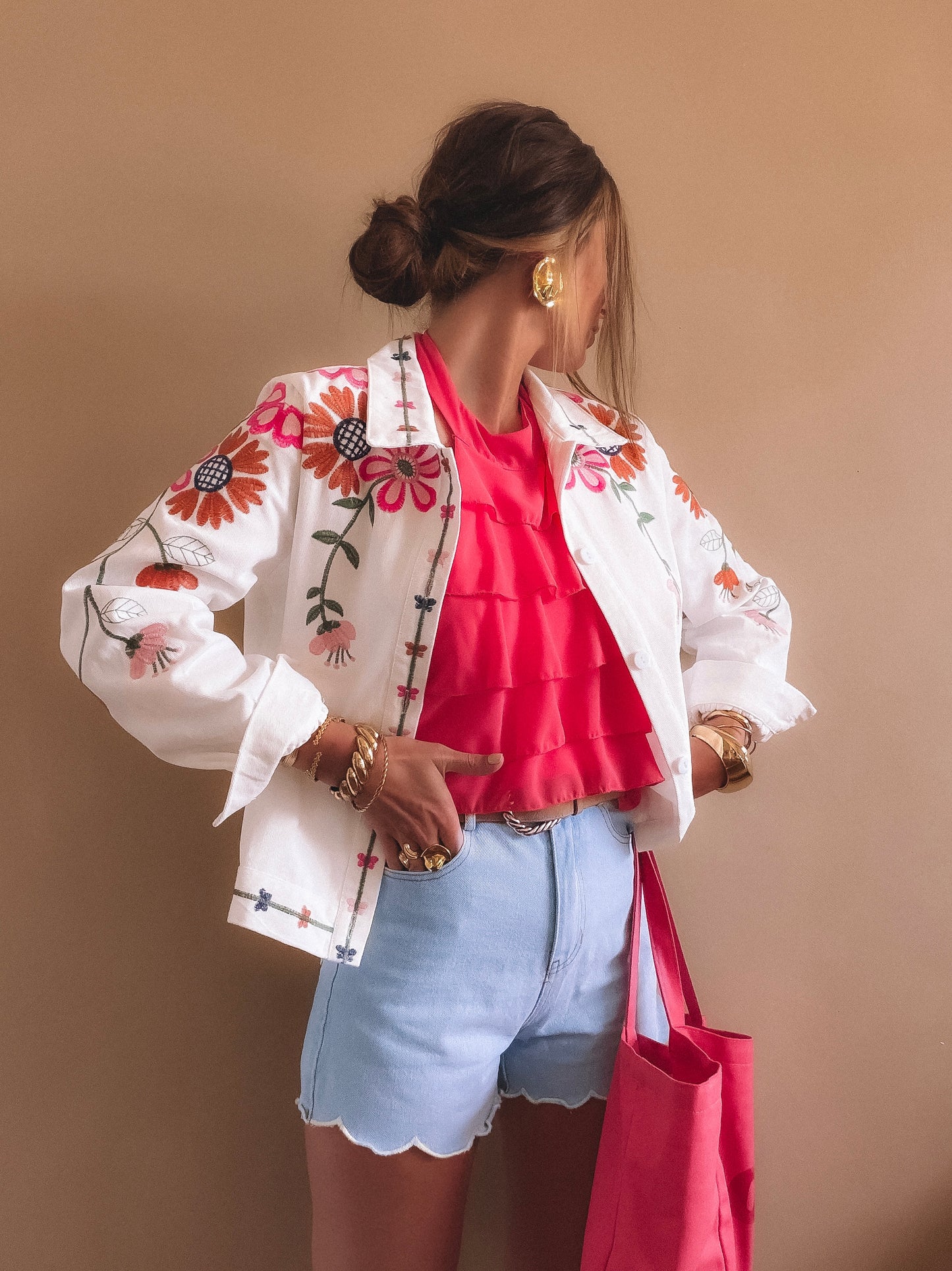 Veste en Jean Flora Blanche