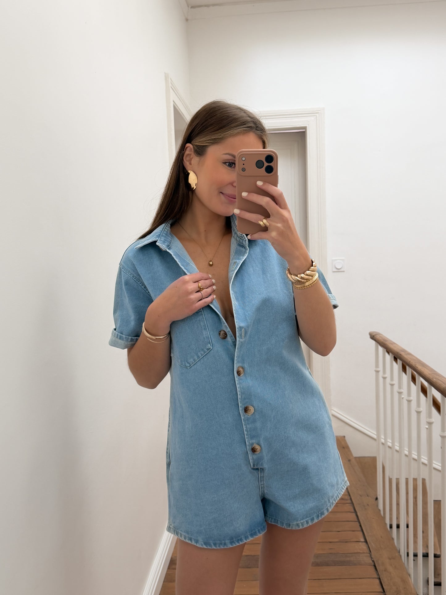 Combishort Alba Bleu Jean