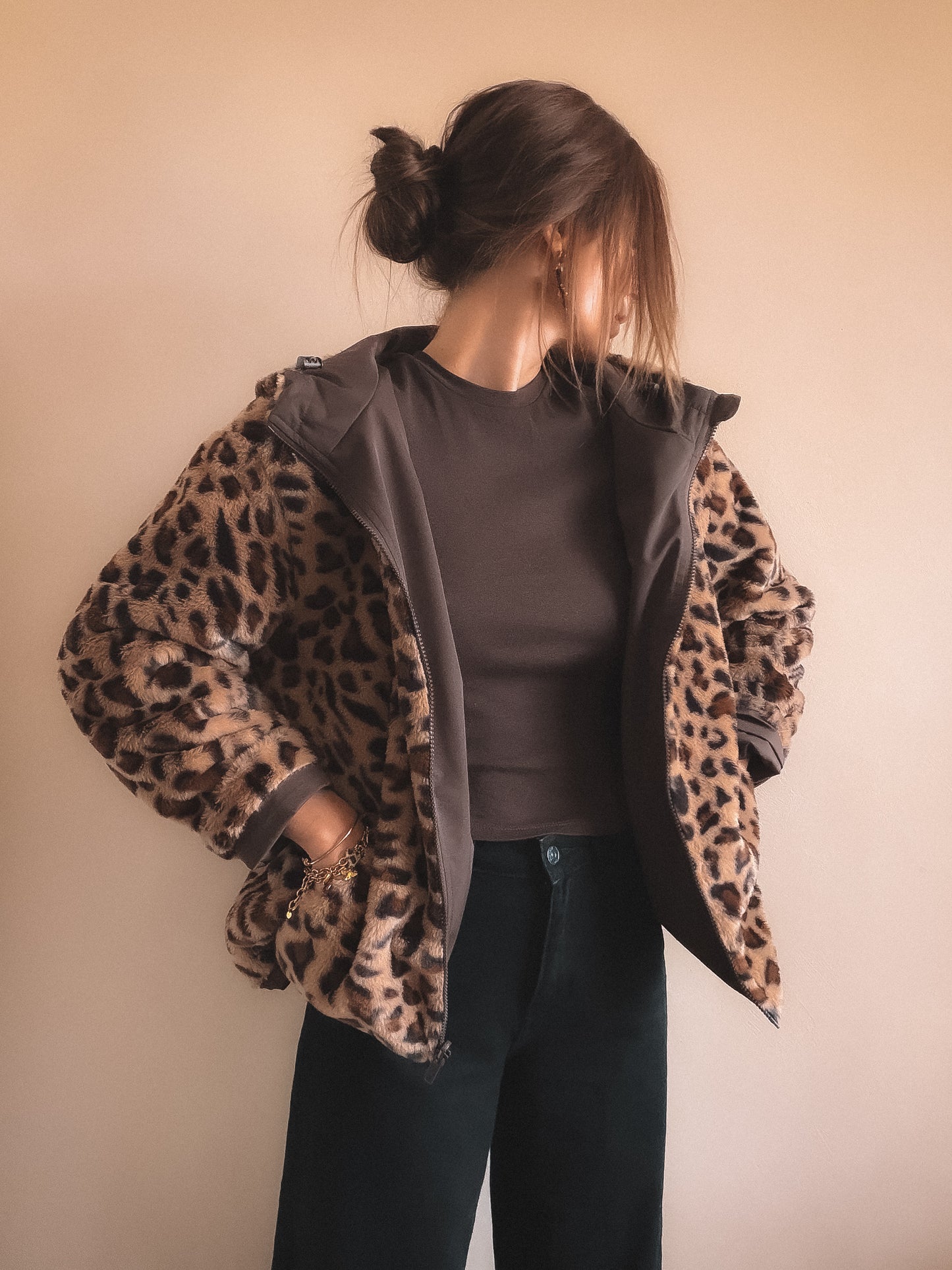 Coupe Vent Réversible Dua Marron