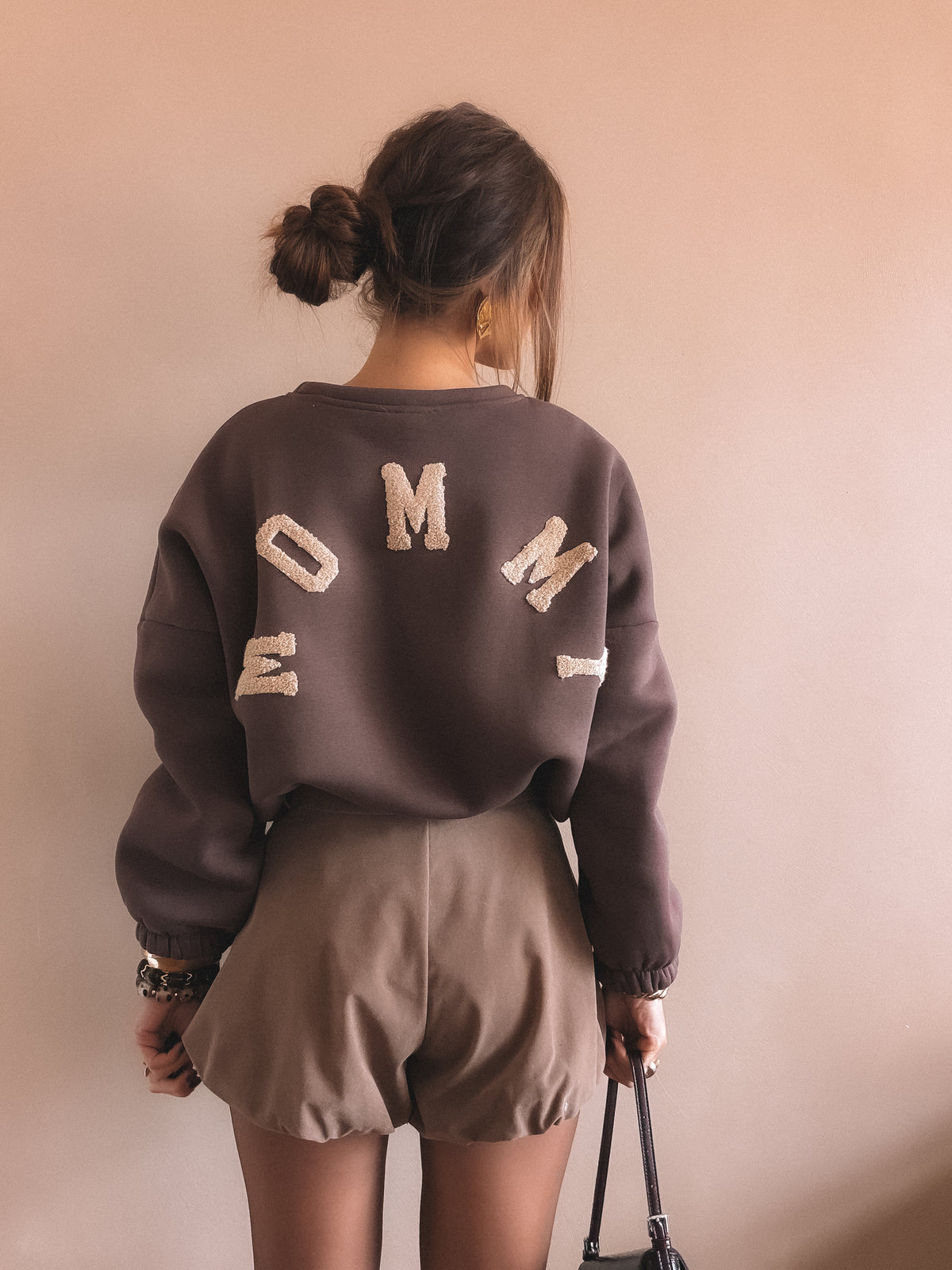 Sweat MOMMY Marron