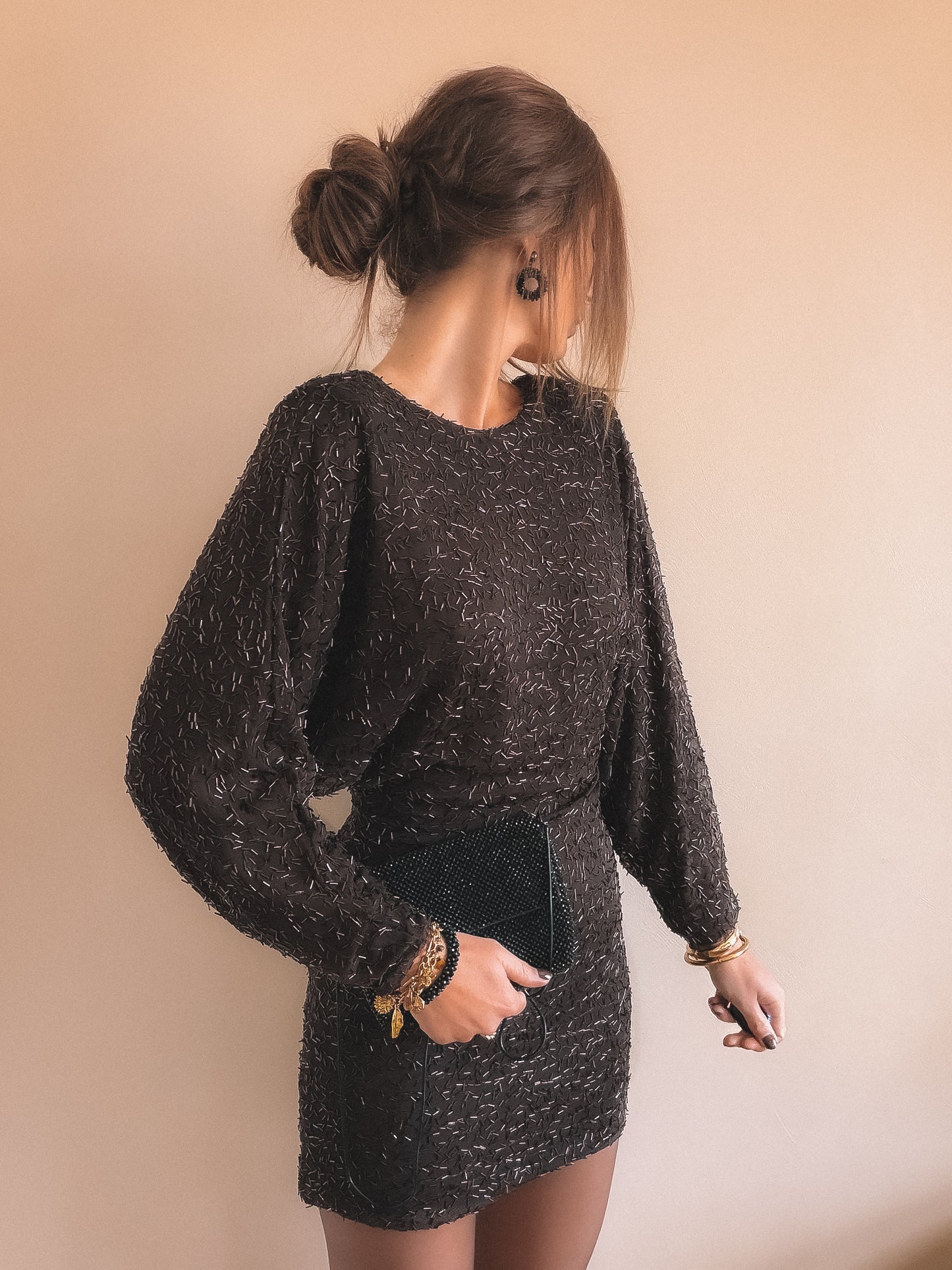 Robe Ysia Dos Nu Marron