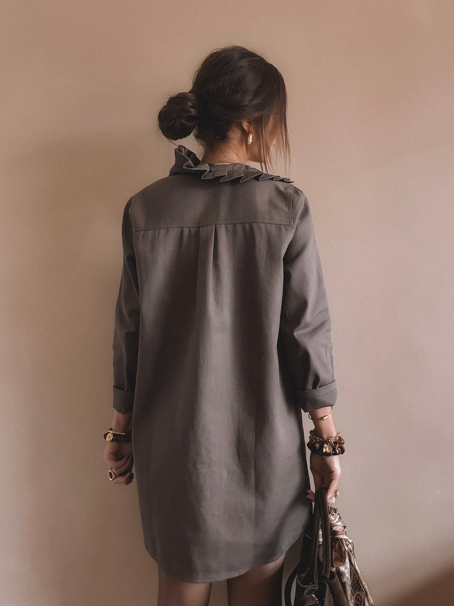 Robe en jean Almena Marron