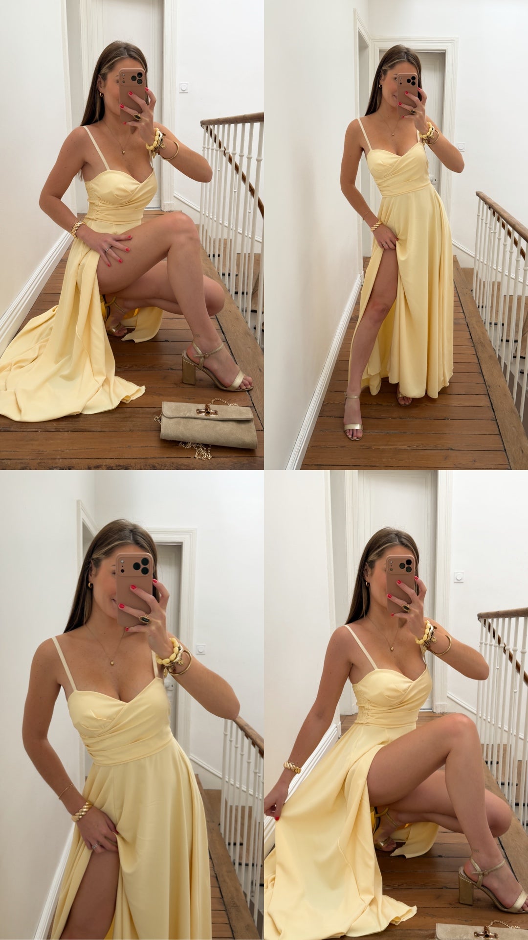 COLLECTION CEREMONIE - Robe Mona Jaune