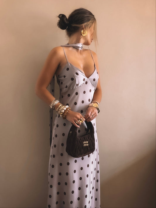 Robe Longue Victoria Taupe